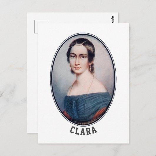Clara Schumann (1838) Postkarte (Vorne/Hinten)