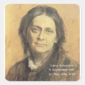 Clara Schumann, 1878 Quadratischer Aufkleber (Vorderseite)