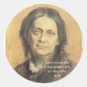 Clara Schumann, 1878 Runder Aufkleber (Vorderseite)