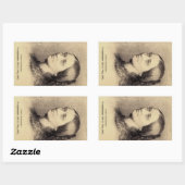 Clara Schumann Rechteckiger Aufkleber (Blatt)