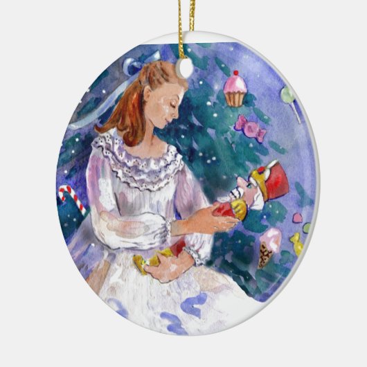 Clara und der Nussknacker Keramikornament (Links)