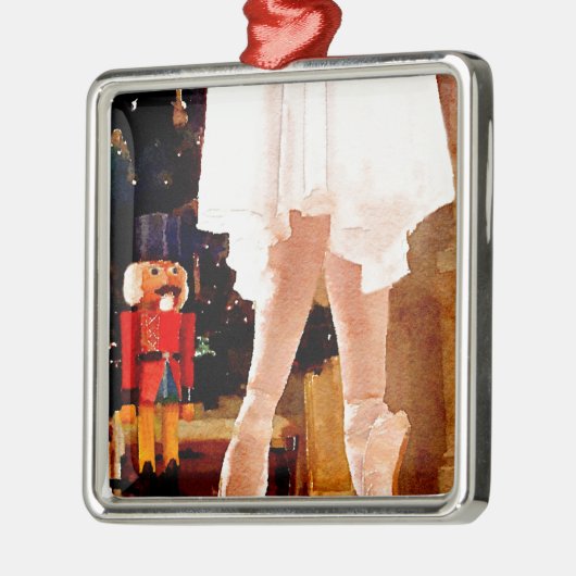 Clara und der Nussknacker Silbernes Ornament (Links)