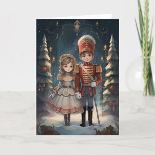 Clara und der Nussknacker Vintage-Ballett-Weihnach Feiertagskarte