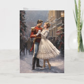 Clara und der Nussknacker Vintage-Ballett-Weihnach Feiertagskarte (Rückseite)