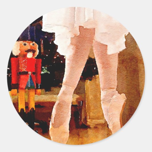 Clara und der Nutcracker Runder Aufkleber (Vorderseite)