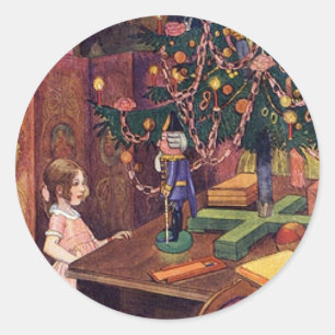 Clara und der Nutcracker Runder Aufkleber