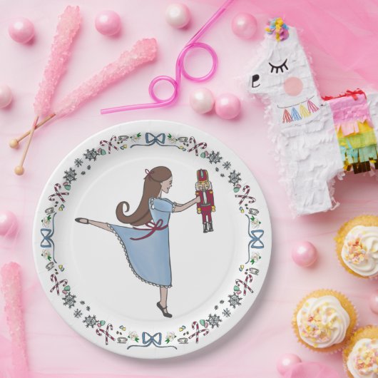 Clara und ihr Nutcracker Weihnachts-Party Pappteller (Party)