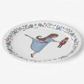 Clara und ihr Nutcracker Weihnachts-Party Pappteller (Schrägansicht)