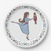 Clara und ihr Nutcracker Weihnachts-Party Pappteller (Vorderseite)