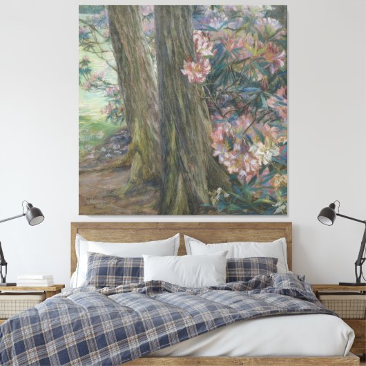 Clara Voortman Rhododendron Bush im Garten Leinwanddruck (Insitu (Schlafzimmer))