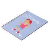 ClaraBelle blaues gewundenes Notizbuch - "JoJo" Notizblock (Linke Seite)