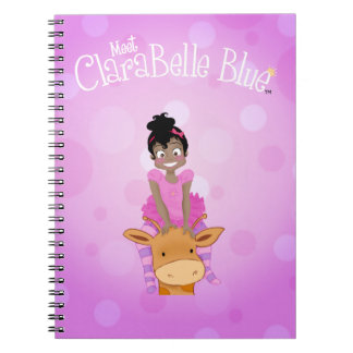ClaraBelle blaues gewundenes Notizbuch Notizblock