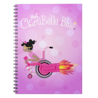 ClaraBelle blaues gewundenes Notizbuch Notizblock