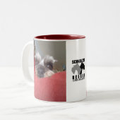 Clarabelle Schnauzer-Rettungs-Tasse Zweifarbige Tasse (Vorderseite Links)