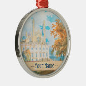 Clare Hall und Königs College Chapel, Cambridge, Silbernes Ornament (Rechts)