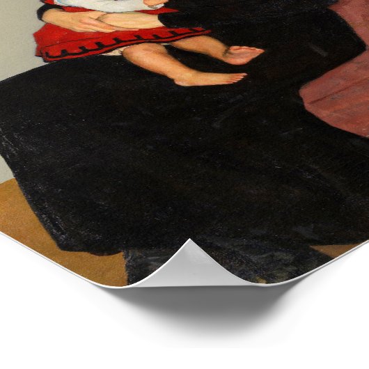 Cläre Maillard mit Tochter | Willi Maillard Poster (Ecke)