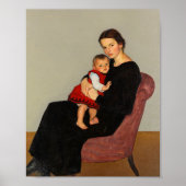 Cläre Maillard mit Tochter | Willi Maillard Poster (Vorne)