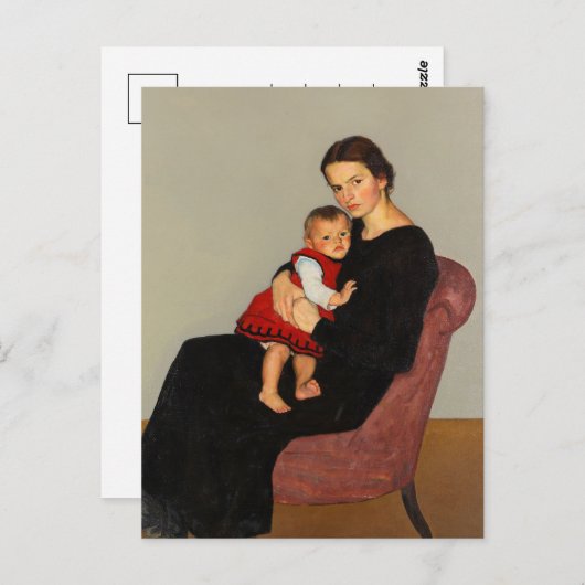 Cläre Maillard mit Tochter | Willi Maillard Postkarte (Vorne/Hinten)