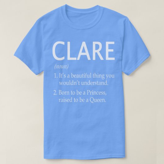 Clare Name Gift 125 T-Shirt (Design vorne)