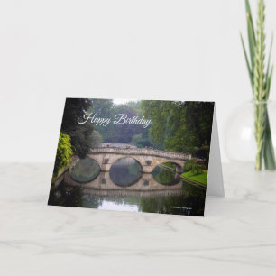 Clare Uni Bridge, Cambridge Birthday Card Karte