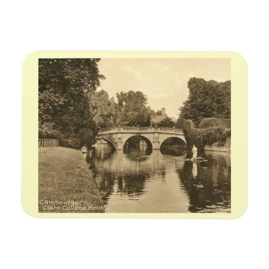 Clare Uni Bridge, Cambridge England Vintag Magnet (Horizontal)