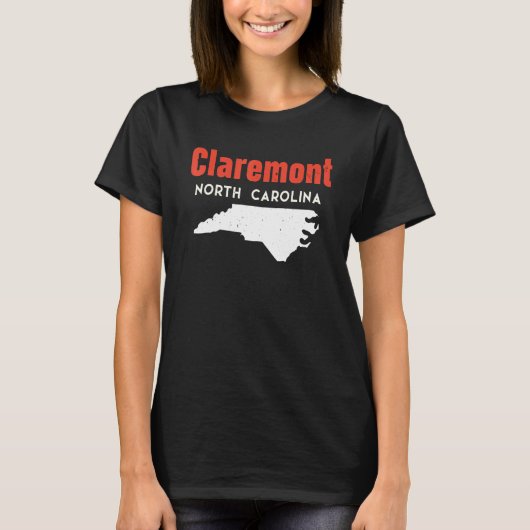 Claremont North Carolina USA Staat Amerika Reisen T-Shirt (Vorderseite)