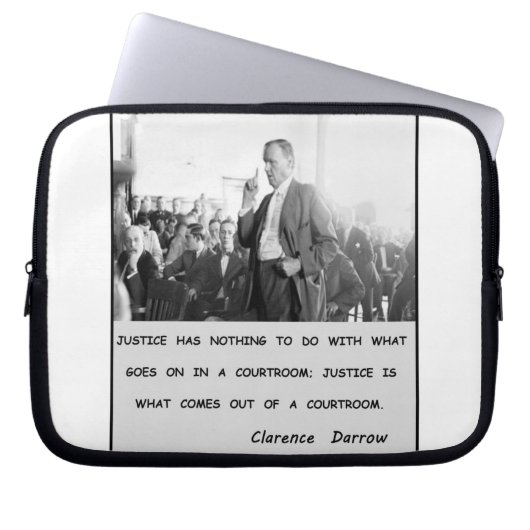 Clarence Darrow Gerechtigkeit erlischt vom Laptopschutzhülle (Vorderseite)