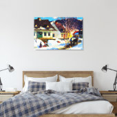 Clarence Gagnon - A Quebec Village Leinwanddruck (Insitu (Schlafzimmer))