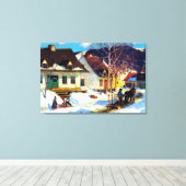 Clarence Gagnon - A Quebec Village Leinwanddruck (Insitu (Holzboden))