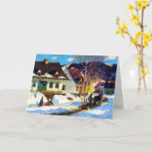 Clarence Gagnon - A Quebec Village Postcard Karte (Gelbe Blume)