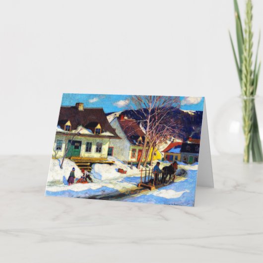 Clarence Gagnon - A Quebec Village Postcard Karte (Vorderseite)