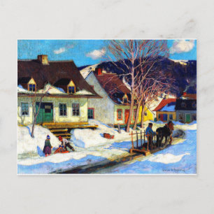 Clarence Gagnon - A Quebec Village Postcard Postkarte