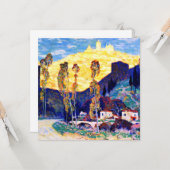 Clarence Gagnon art, Abend, Siena Karte (Vorderseite/Rückseite Beispiel)