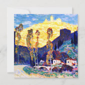 Clarence Gagnon art, Abend, Siena Karte (Vorderseite)