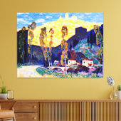 Clarence Gagnon art, Abend, Siena Leinwanddruck (Insitu (Wohnzimmer))