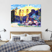 Clarence Gagnon art, Abend, Siena Leinwanddruck (Insitu (Schlafzimmer))