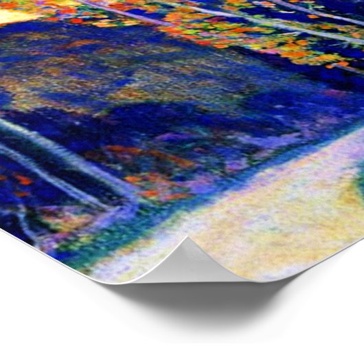 Clarence Gagnon art, Abend, Siena Poster (Ecke)