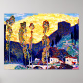 Clarence Gagnon art, Abend, Siena Poster (Vorne)