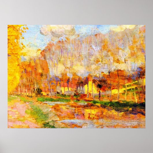 Clarence Gagnon art, Canal du Loing, Moret Poster (Vorne)