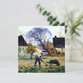 Clarence Gagnon art - Fall Scene, Baie-Saint-Paul Karte (Stehend Vorderseite)