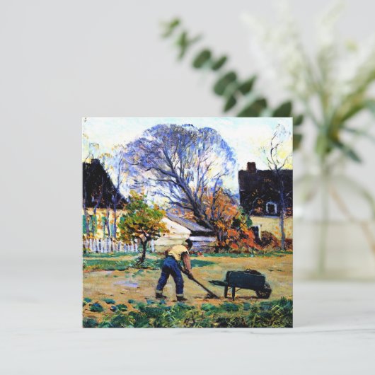 Clarence Gagnon art - Fall Scene, Baie-Saint-Paul Karte (Stehend Vorderseite)