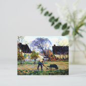 Clarence Gagnon art - Fall Scene, Baie-Saint-Paul Postkarte (Stehend Vorderseite)