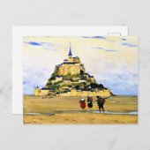 Clarence Gagnon art, Mont-Saint Michel, Morning Postkarte (Vorne/Hinten)