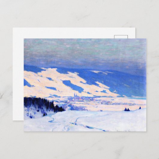 Clarence Gagnon - Baie-Saint-Paul Postkarte (Vorne/Hinten)