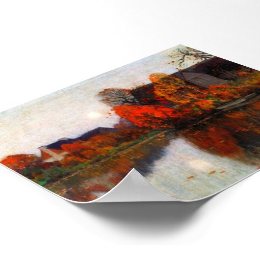 Clarence Gagnon - Der Teich im Oktober Poster (Ecke)