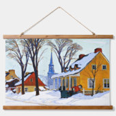 Clarence Gagnon Kunstwerke, schöne Winterszenen, Wandteppich Mit Holzrahmen (Vorderseite)