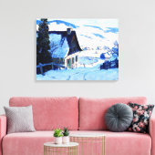 Clarence Gagnon - landwirtschaftlicher Betrieb Leinwanddruck (Insitu (Wohnzimmer))