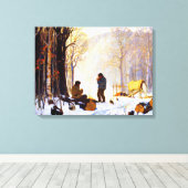 Clarence Gagnon - Lonely Village Leinwanddruck (Insitu (Holzboden))