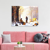 Clarence Gagnon - Lonely Village Leinwanddruck (Insitu (Wohnzimmer))