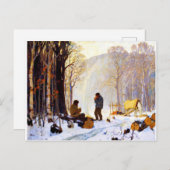 Clarence Gagnon - Lonely Village Postcard Postkarte (Vorne/Hinten)